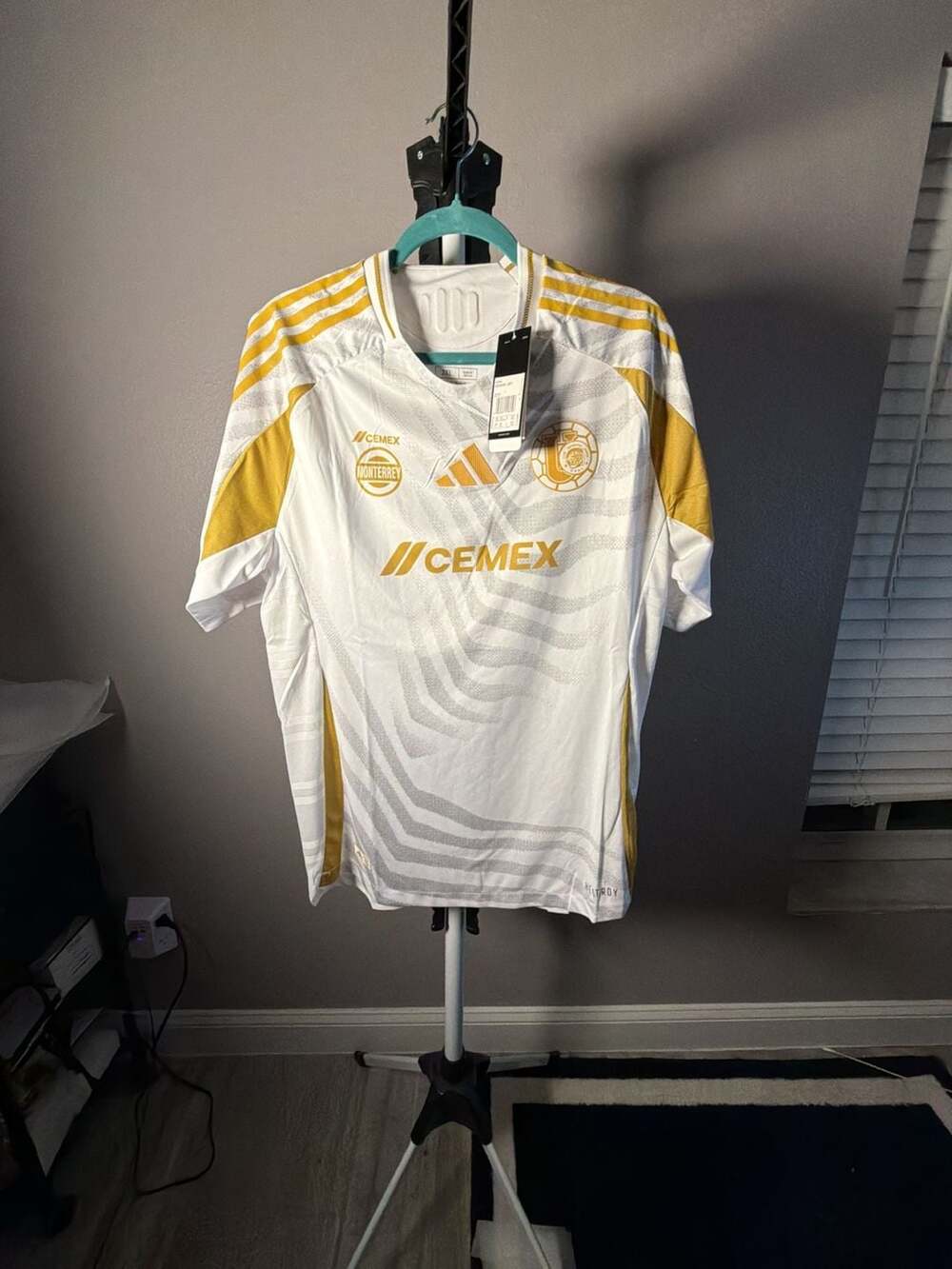 Adidas Tigres UANL Third Jersey White Gold Size 2XL